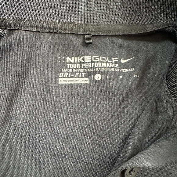 NIKE Golf Shirt 2015 U.S. Open Chambers Bay Black Dri-Fit Performance Polo Top - Picture 10 of 10